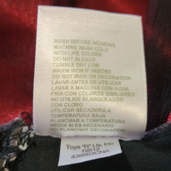 FAO Toys R Us Special Occasion Black Velvet Red Dress Size 3T - Picture 8 of 10